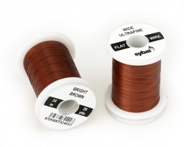 Flat Colour Wire, Ultrafine, Wide, Bright Brown